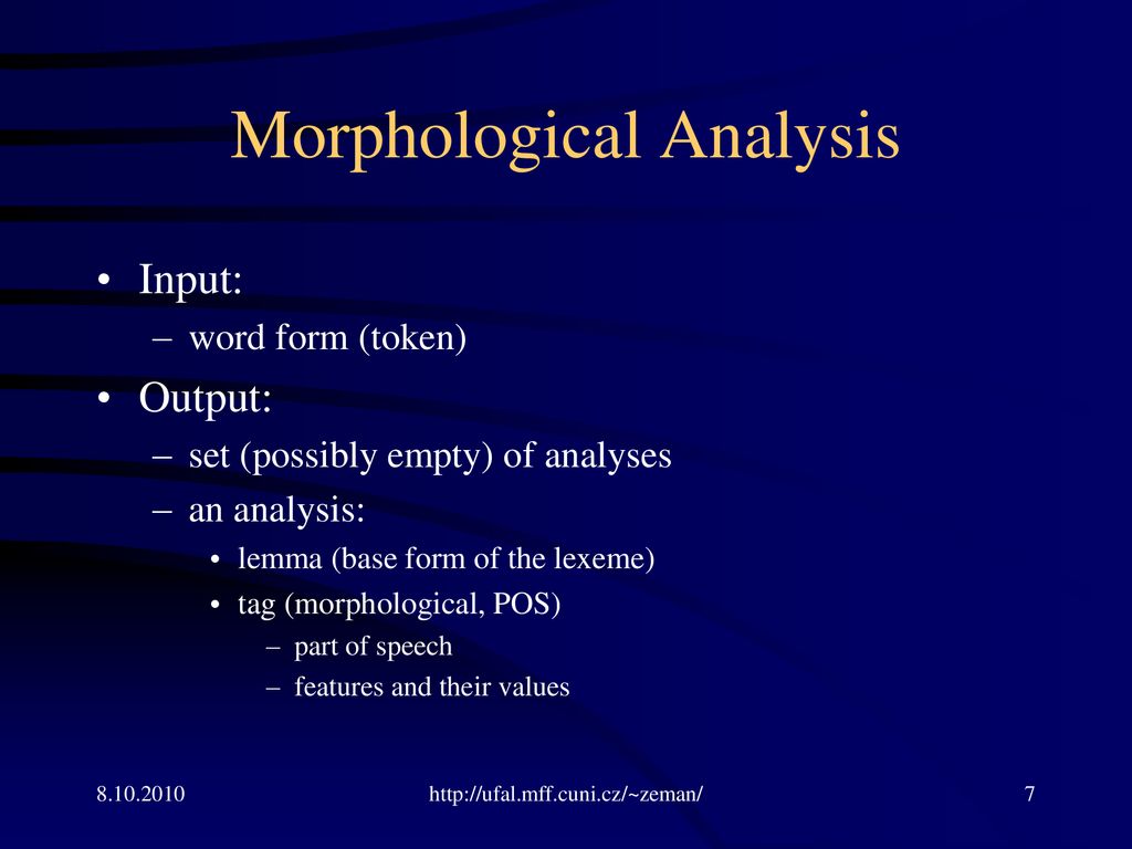 Computational Morphology and Syntax of Natural Languages - ppt